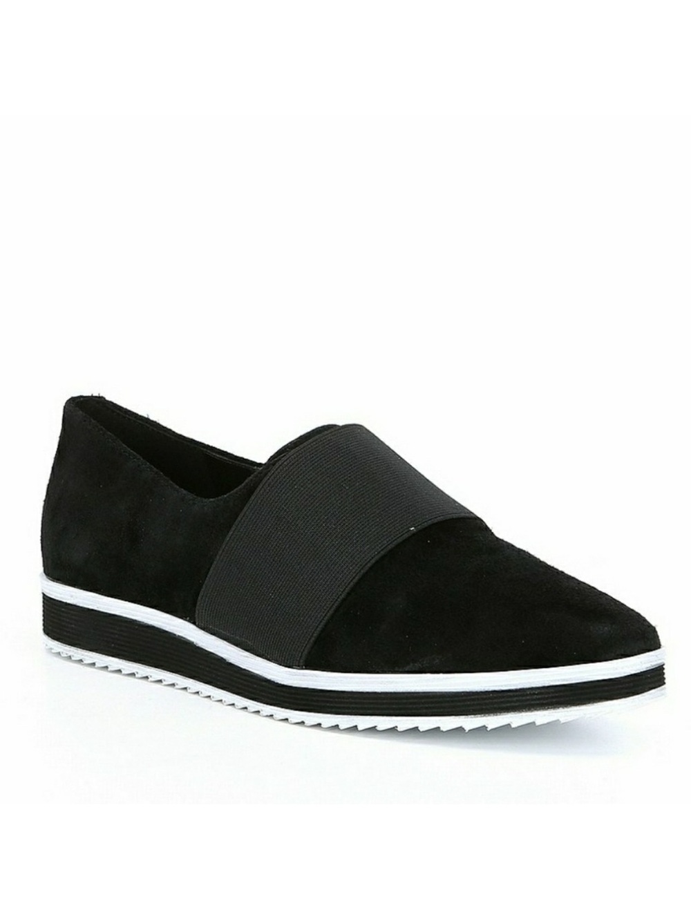 KARL LAGERFELD PARIS black suede Kristi slip on Size 7